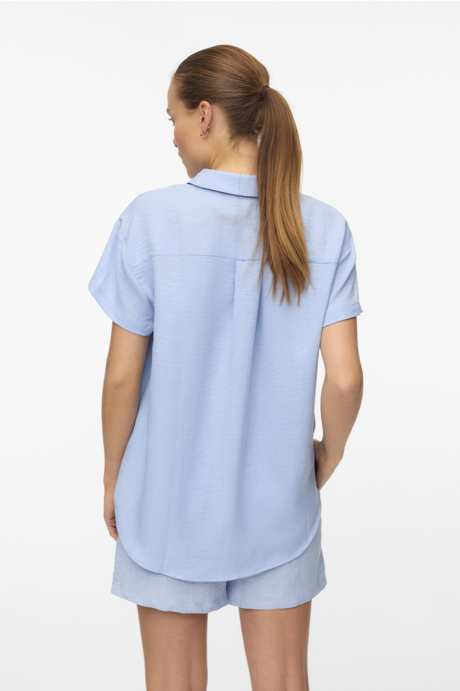 VMMELANEY QUEENY SS SHIRT WVN GA 10325866 Chambray Blue/Melange